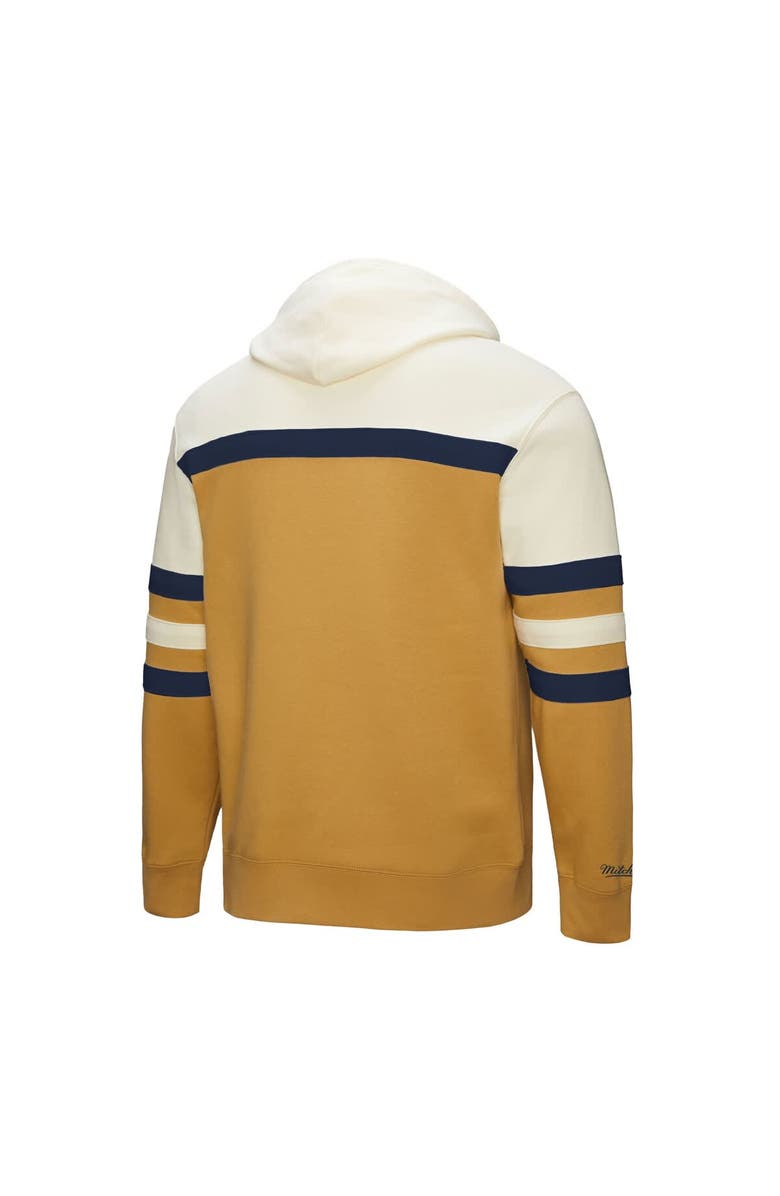 Mitchell & Ness Men's Mitchell & Ness Gold/Cream Columbus Blue Jackets Head Coach Pullover Hoodie, Alternate, color, Gold