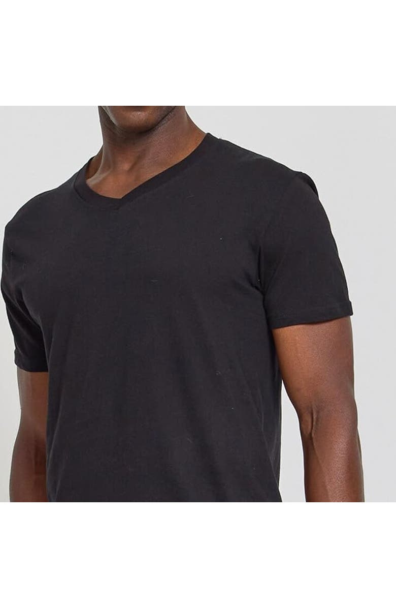 True Religion V-Neck Undershirts 4 Pack, Alternate, color, Black