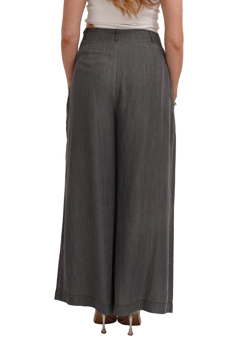 Pleated Wide Leg Tencel Lyocell Pants, Alternate, color, MEDIUM GREY