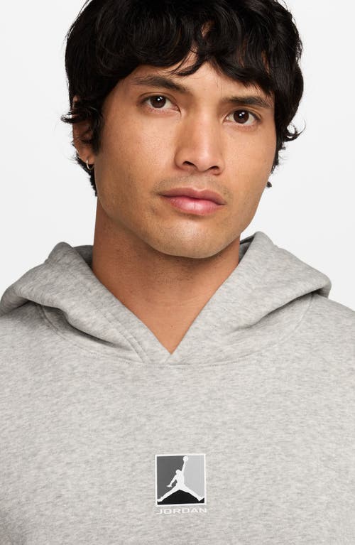 Jordan Graphic Print Brooklyn Fleece Hoodie In Gray