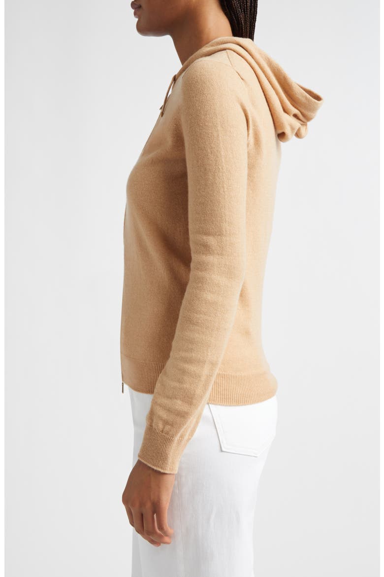 Cashmere Zip Hoodie, Alternate, color, 04 CAMEL
