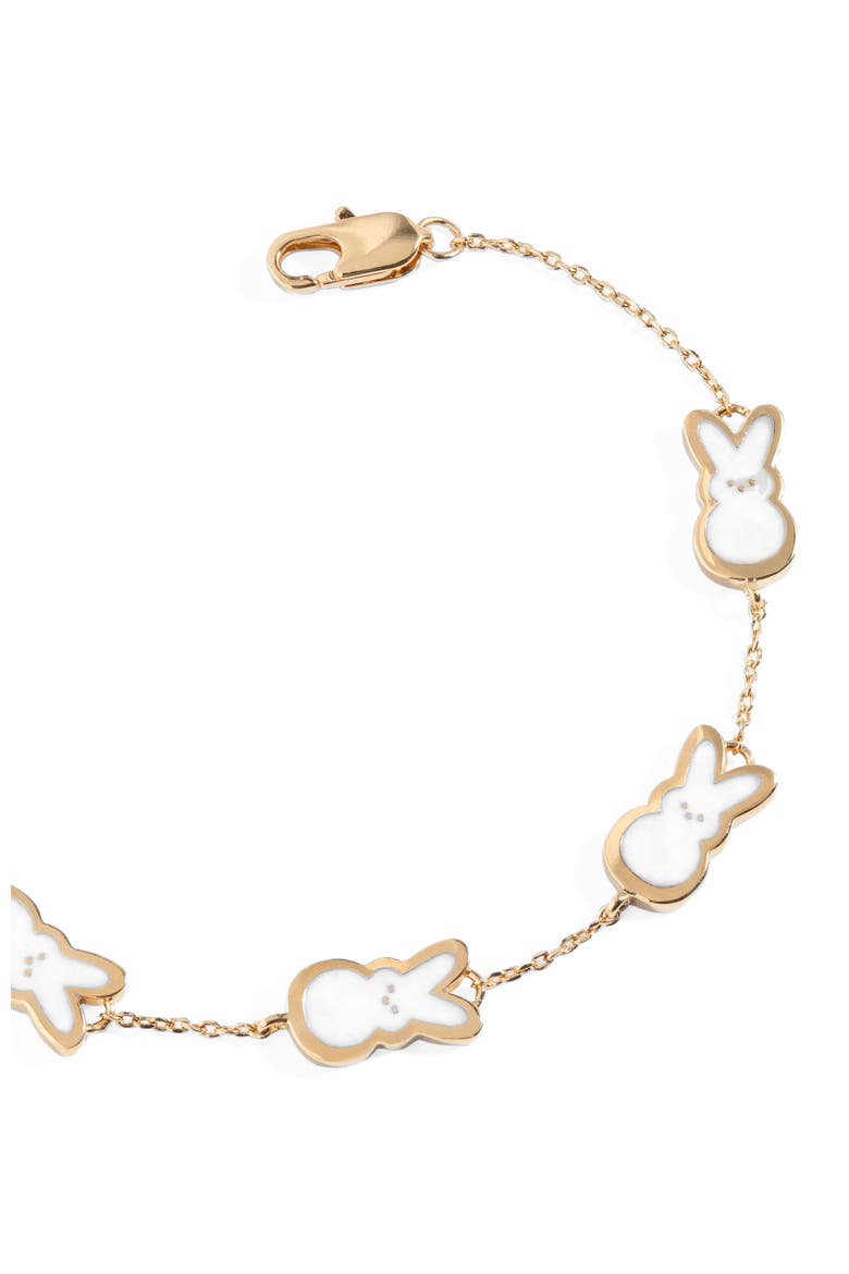 Peeps® Pearlized Bunny Bracelet, Alternate, color, Gold