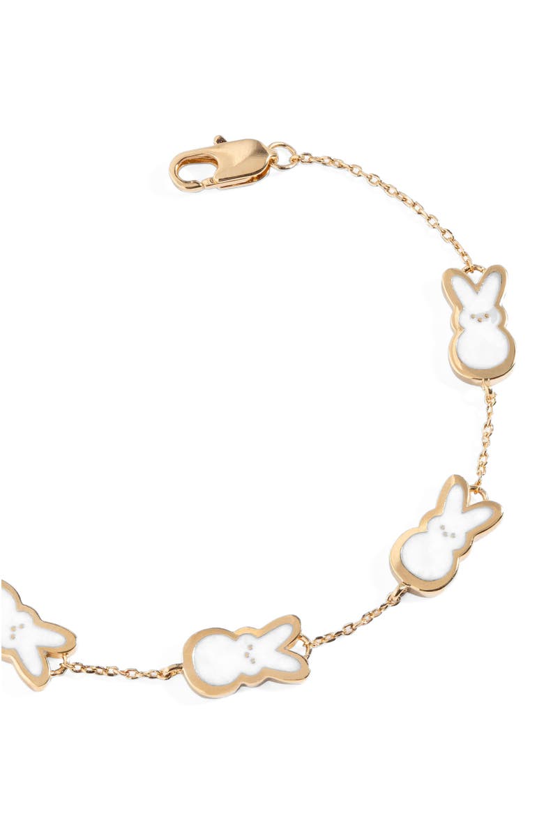 Alex and Ani Peeps<sup>®</sup> Pearlized Bunny Bracelet, Alternate, color, Gold