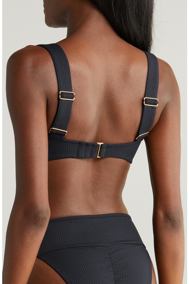 Hayden Rib Bikini Top, Alternate, color, BLACK RIB