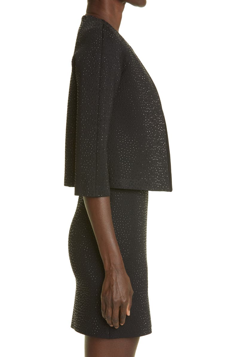 St. John Evening St. John Collection Studded Crop Jacket, Alternate, color, 