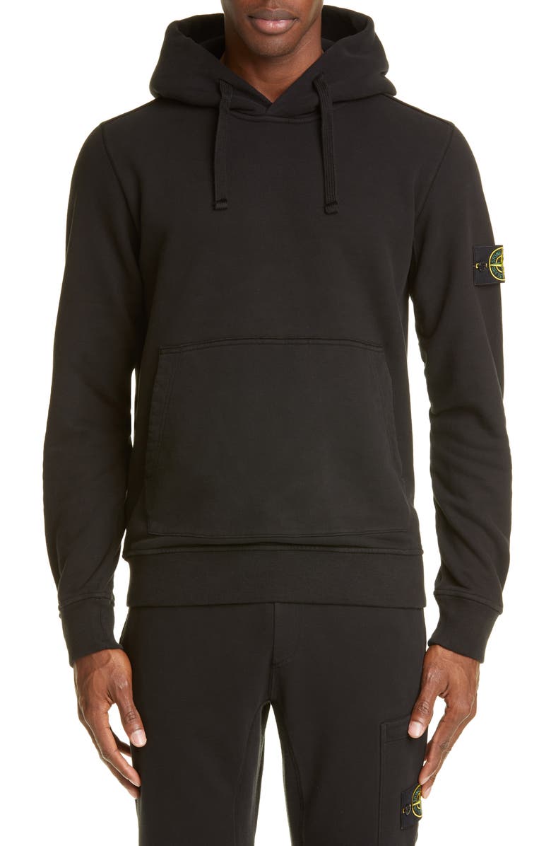 Stone Island Patch Hooded Sweatshirt, Main, color, 
