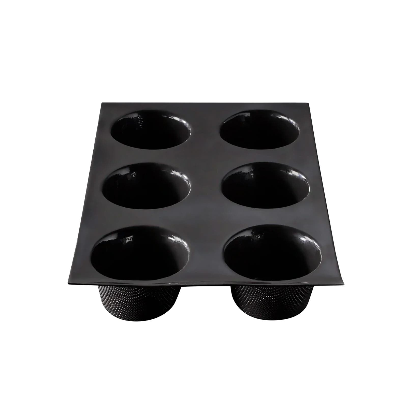 Silpat Flexipan 6 Muffin Mold, Silicone in Black 