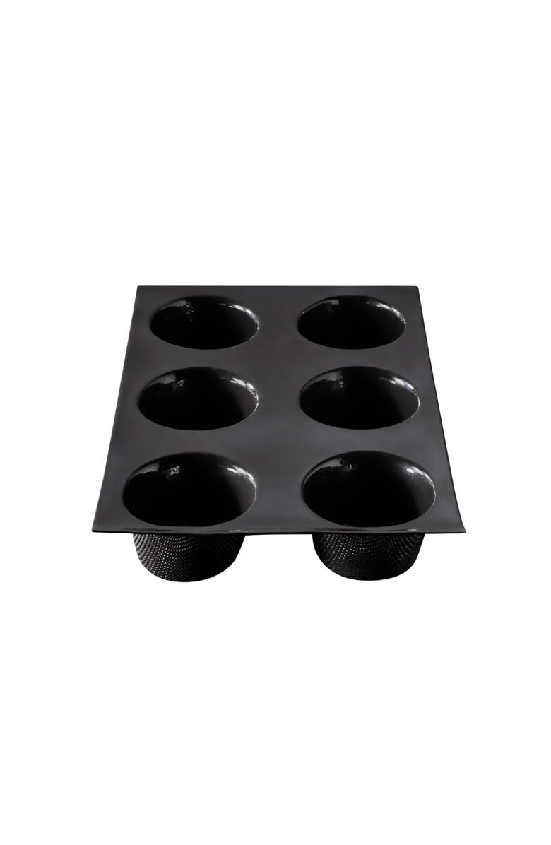 Silpat Flexipan 6 Muffin Mold, Silicone, Main, color, Black