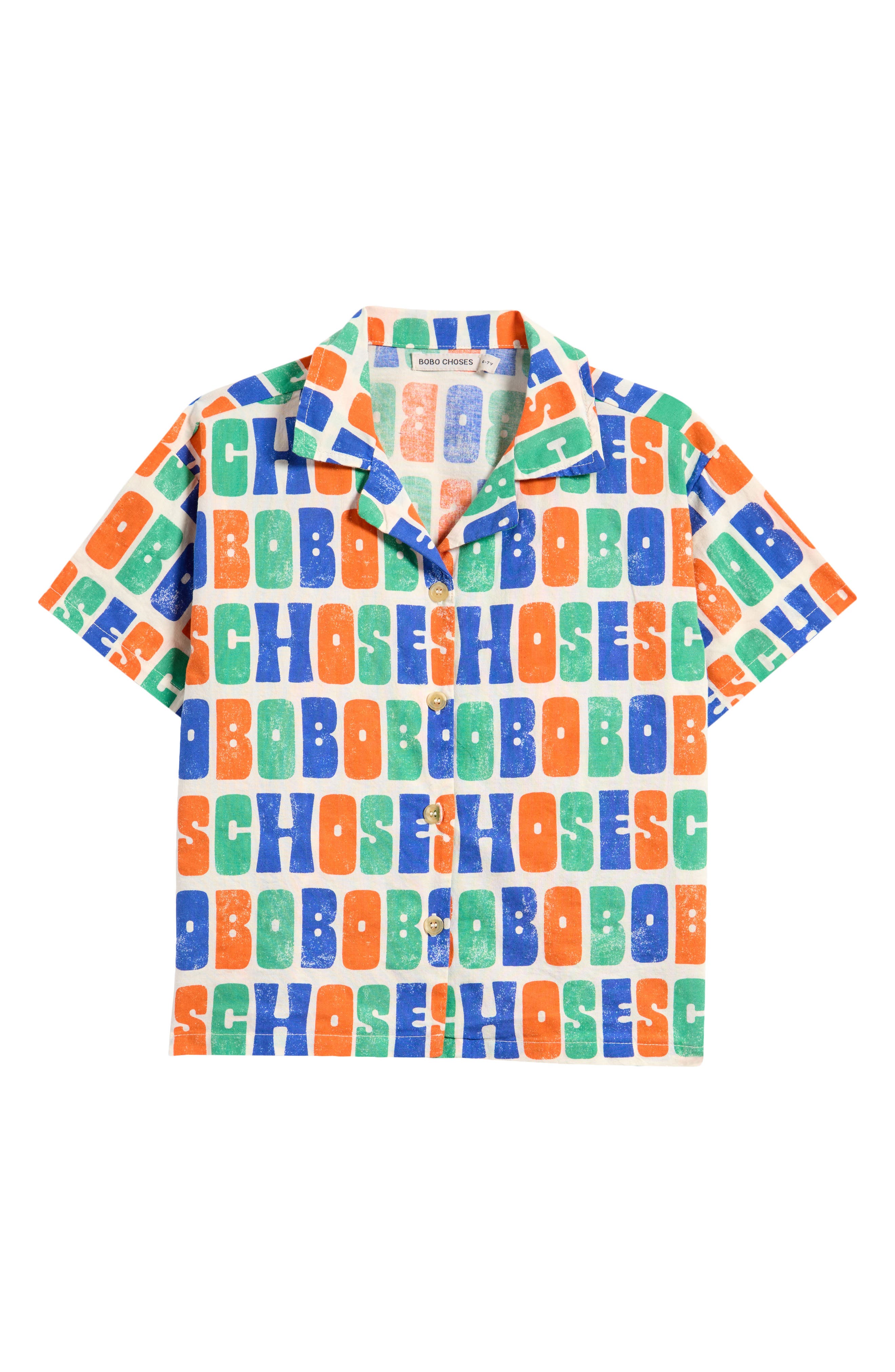 Bobo Choses Kids' Multicolor Print Organic Cotton Shirt