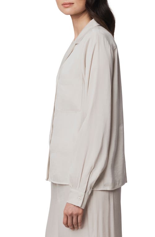Splendid Serena Satin Shirt In Neutral
