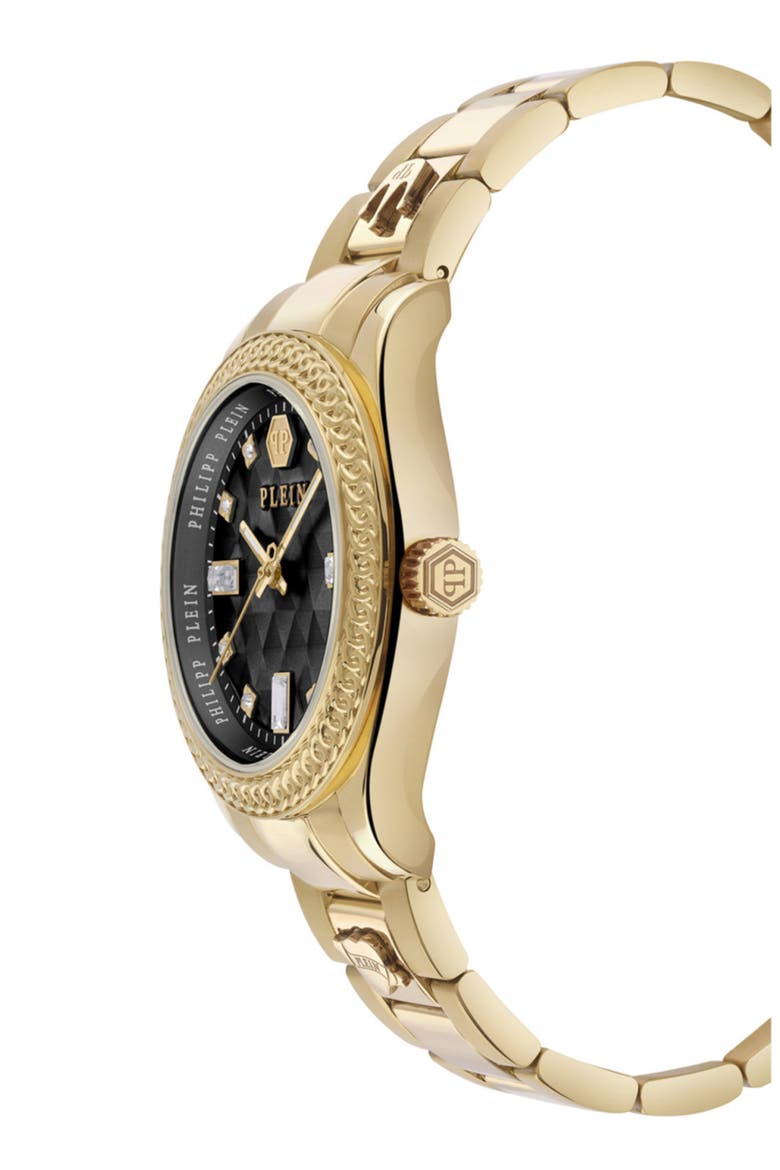 Queen Bracelet Watch, 38mm, Alternate, color, IP YELLOW GOLD