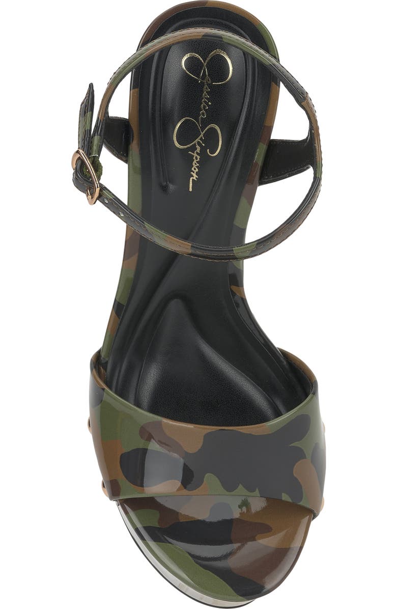 Jessica Simpson Calenta Ankle Strap Platform Sandal, Alternate, color, Green Multi