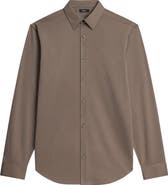 Theory Sylvain ND Structure Knit Button-Up Shirt