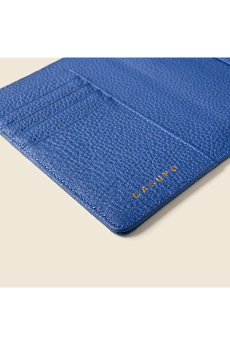 Leather Passport Wallet with RFID Protection, Alternate, color, Cobalt