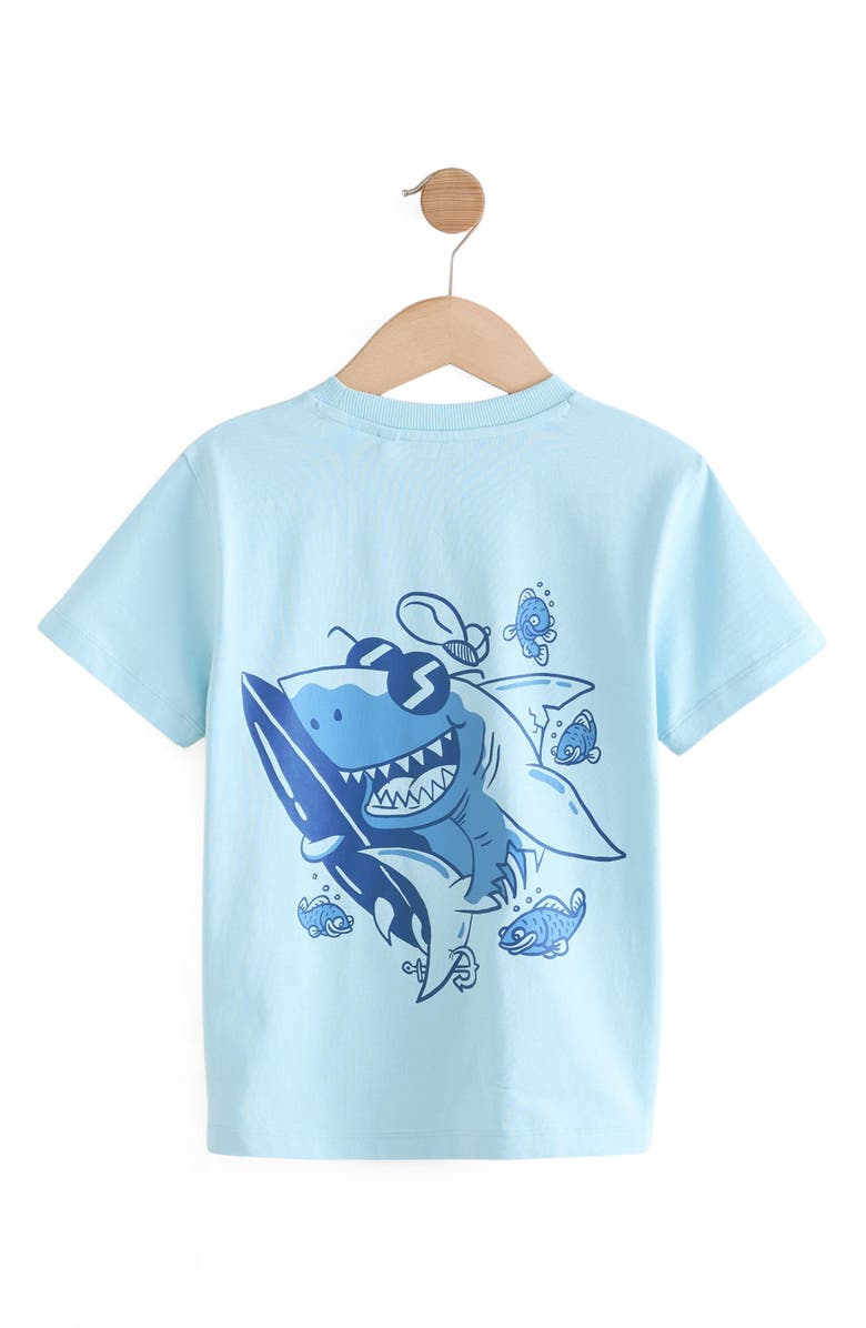 NEXT Kids' Shark Cotton Graphic T-Shirt, Alternate, color, Blue