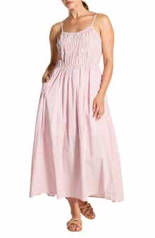Sleeveless Smocked Midi Dress