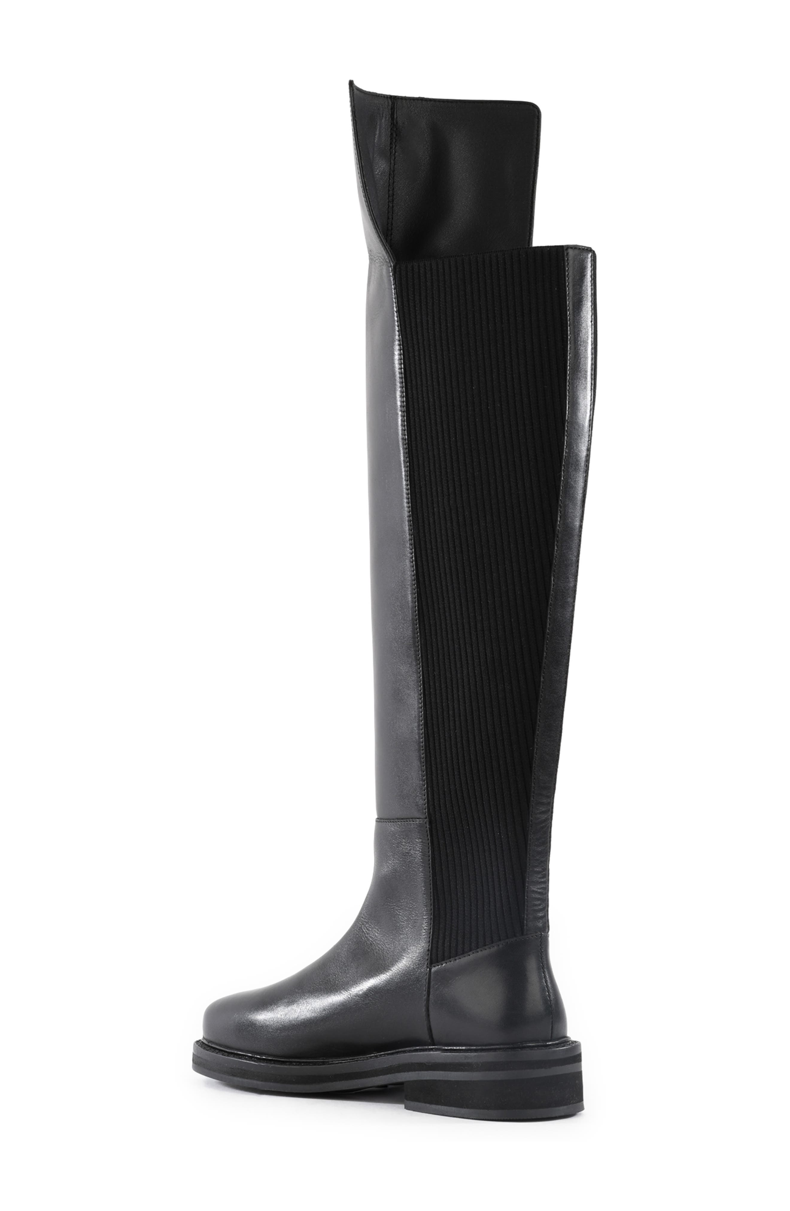Peace Out Over the Knee Boot, Alternate, color, BLACK