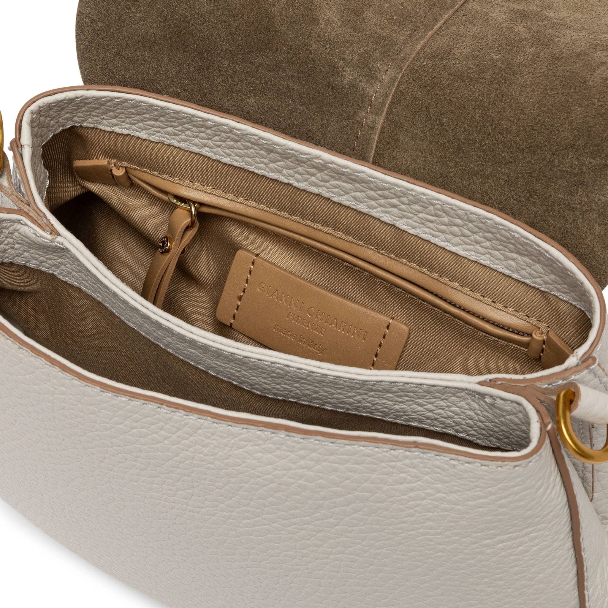 Helena Round Leather Shoulder Bag, Alternate, color, off-white
