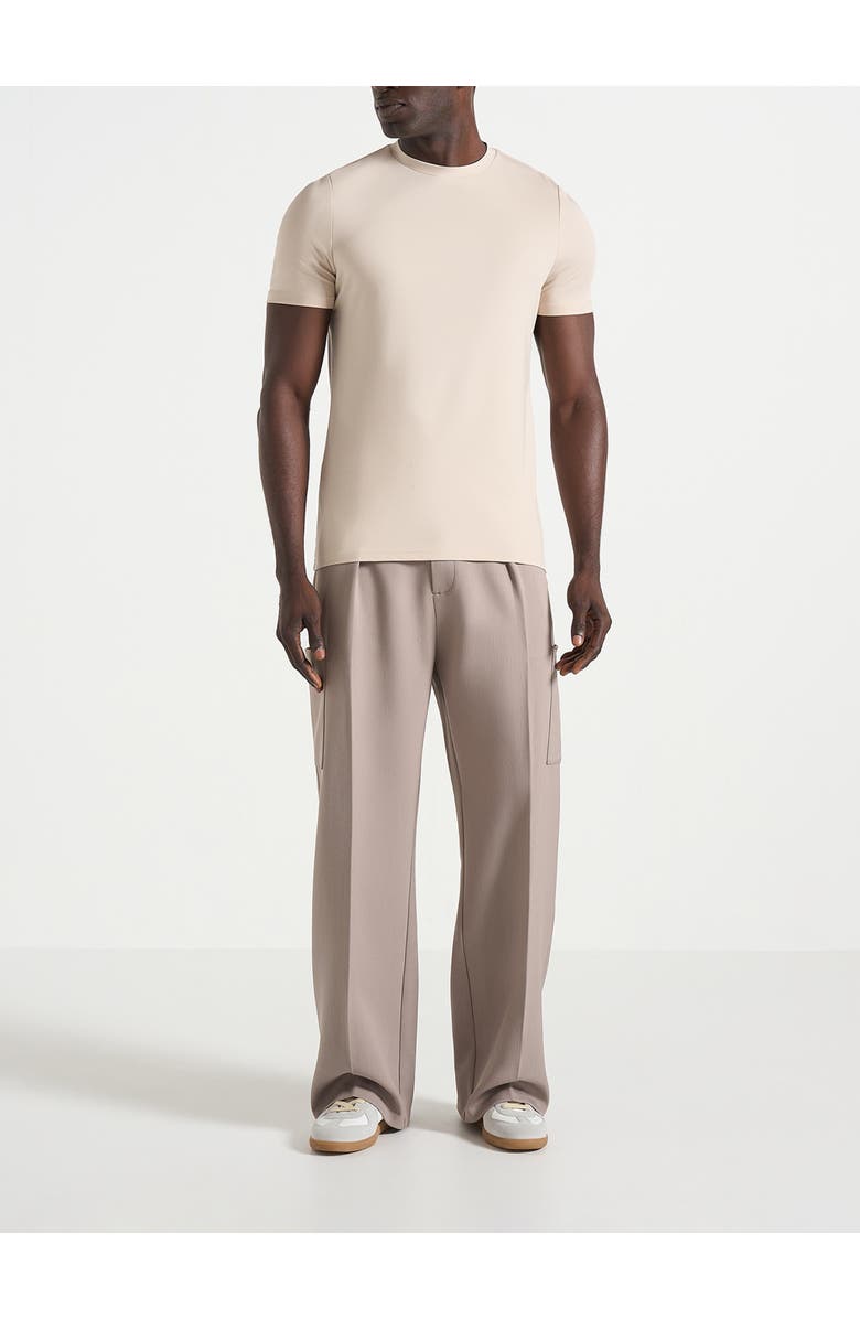 Manière De Voir Luca Relaxed Fit Pleated Pocket Trousers, Alternate, color, Beige