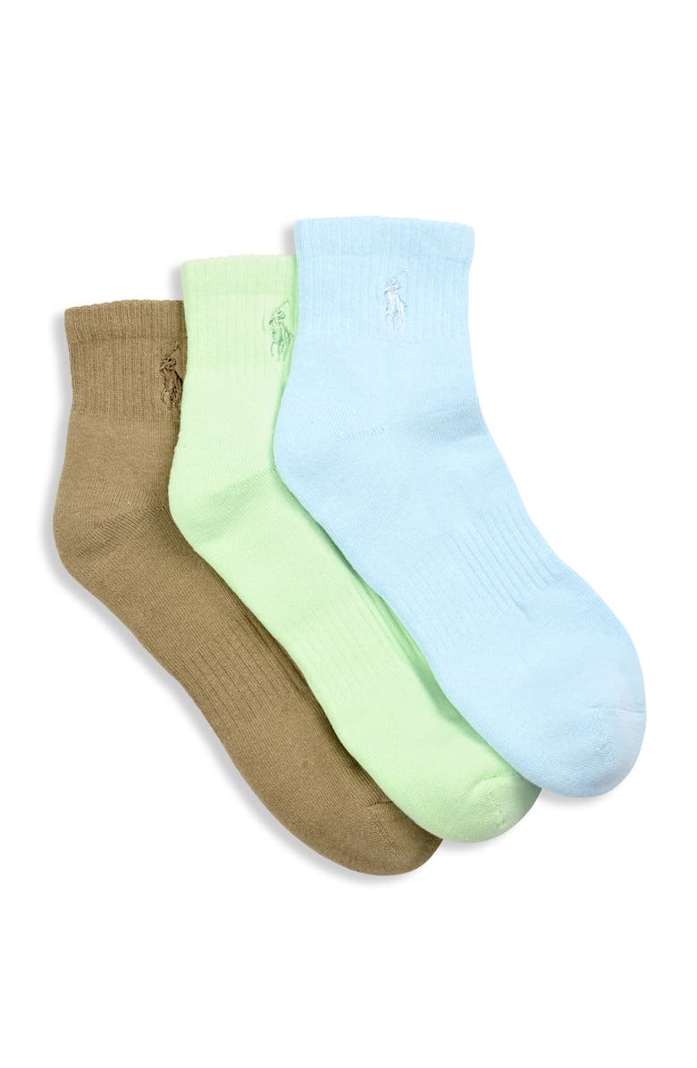 Polo Ralph Lauren Big & Tall 3-pk Classic 1/4-Top Socks, Main, color, Blue