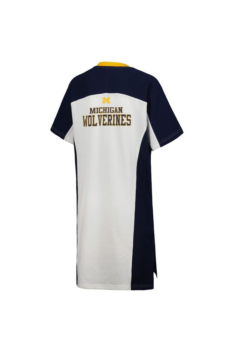 Women's G-III 4Her by Carl Banks White Michigan Wolverines Home Run T-Shirt Dress, Alternate, color, White