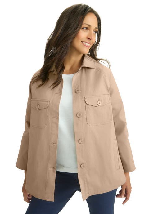 Classic Cotton Denim Jacket (Plus)