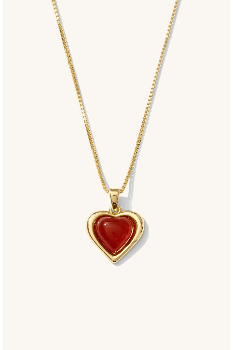 Sacred Heart Necklace, Main, color, Red Carnelian