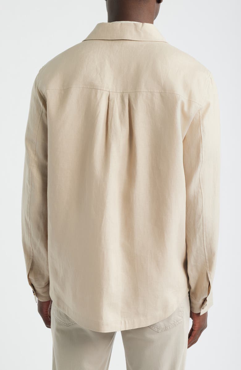 BOSS Carper Linen Jacket, Alternate, color, Open Beige