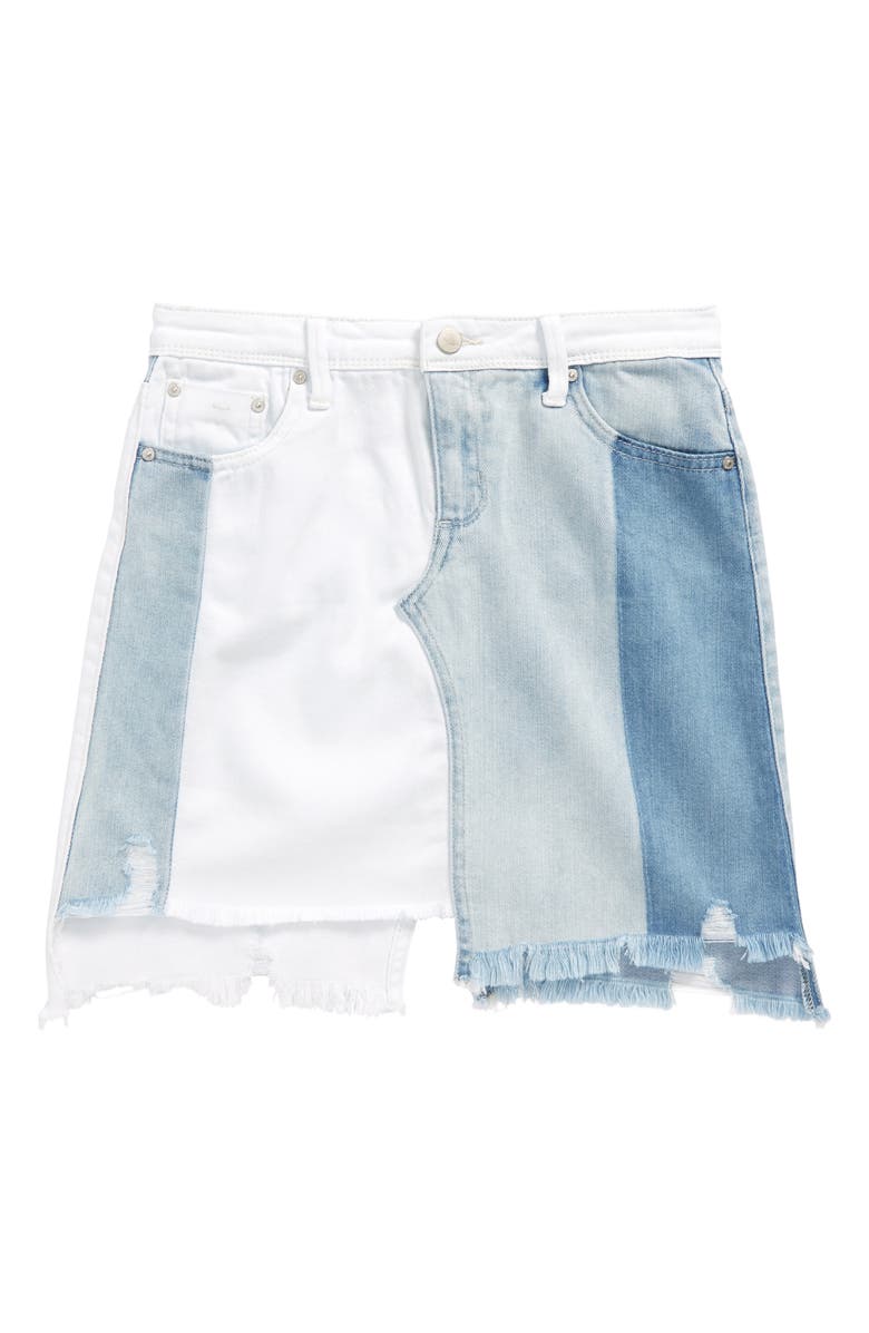 Tractr Patchwork Denim Skirt, Main, color, 