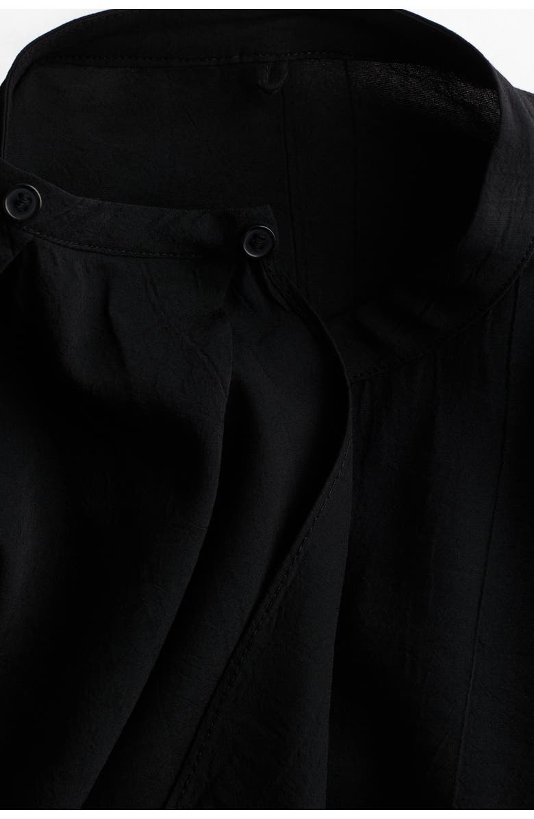 H&M Scarf-detail Shirt, Alternate, color, Black