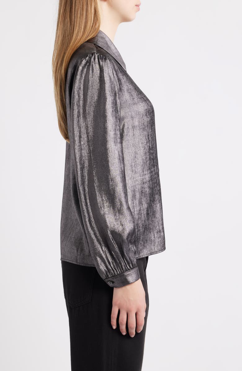 FRAME The Shiny Staple Shirt, Alternate, color, Gunmetal