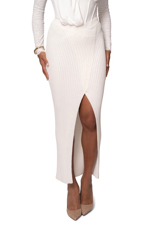 JLUXLABEL JLUXLABEL HAMPTONS FAUX WRAP RIB SWEATER SKIRT