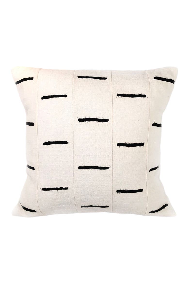 Sadza Dashes Pillow Cover 46Cm, Main, color, White