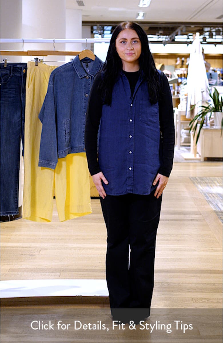 Finley Sleeveless Linen Button-Up Shirt, sales video thumbnail