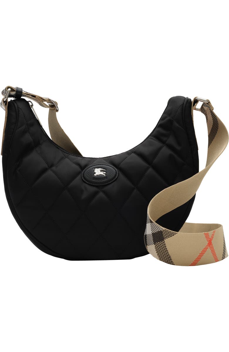 Burberry Large Horseshoe Crossbody Bag, Main, color, Black