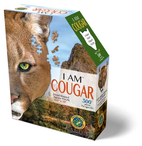 I Am Cougar 300 Pieces Animal Shaped Jigsaw Puzzle