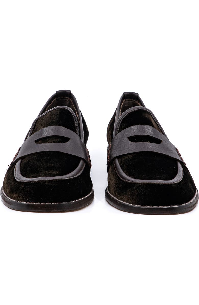 Andrea Gomez Camila Velvet Loafer, Alternate, color, Chocolate