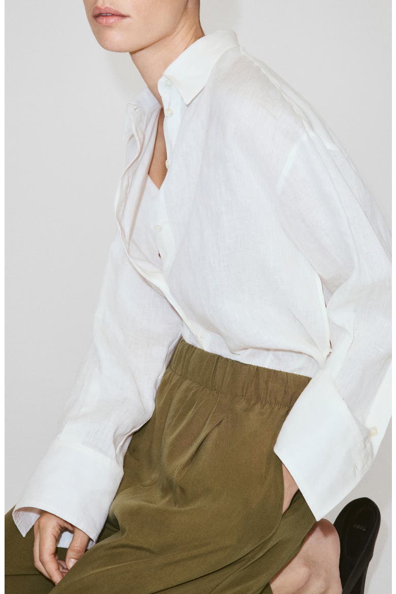 Baggy Lyocell Pants, Alternate, color, KHAKI GREEN