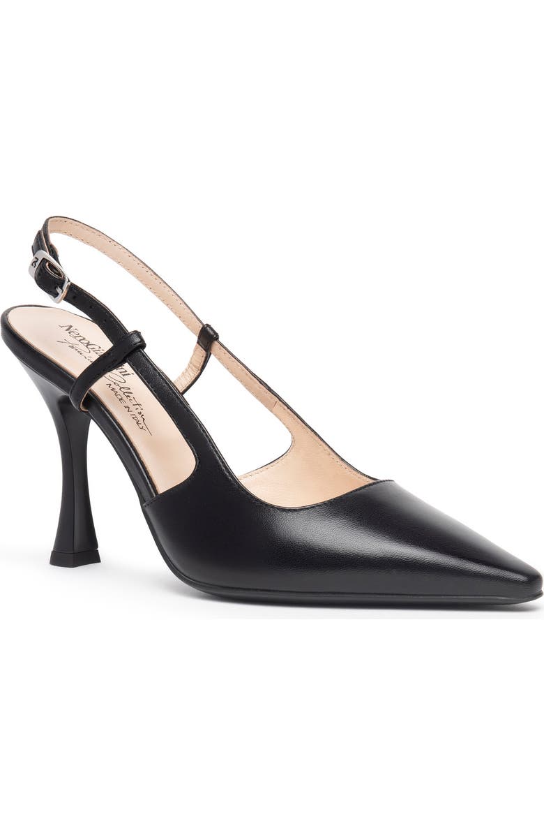 NeroGiardini Pointed Toe Slingback Pump, Main, color, Black