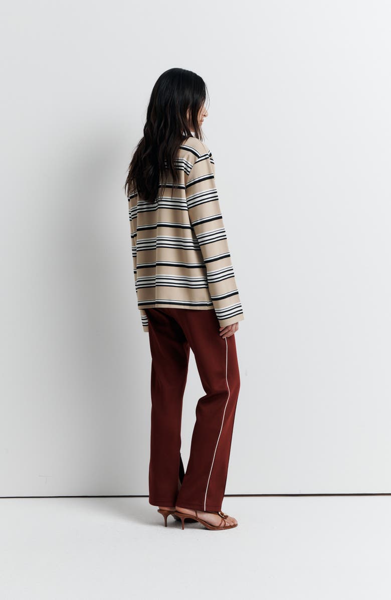 Romy the Brand Varsity Long Sleeve Tee, Alternate, color, Tan Stripe