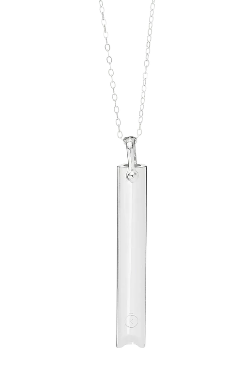 Uncommon Goods Mindful Breathing Necklace In Silver