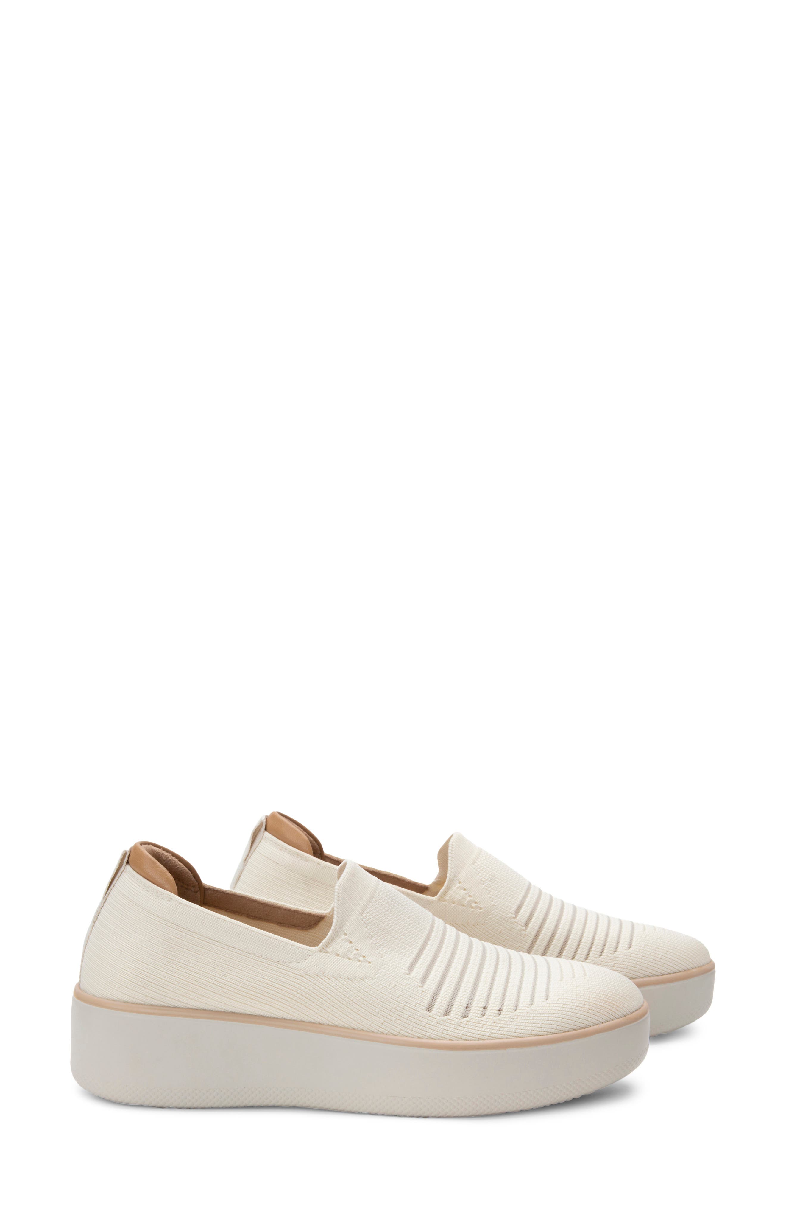Mystiq Peeps Platform Slip-On Sneaker, Main, color, PEEPS CREAM FABRIC