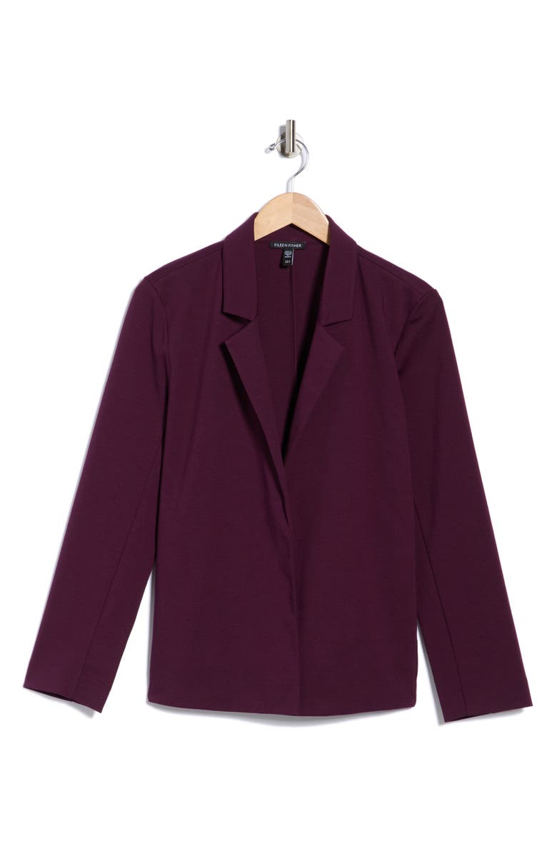 Eileen Fisher Open Front Blazer, Alternate, color, Blackberry