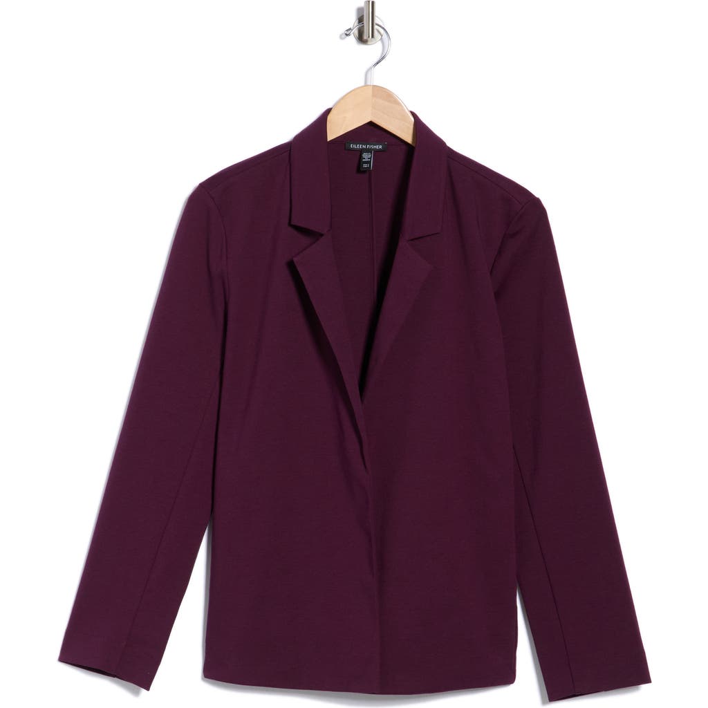 Eileen Fisher Open Front Blazer In Purple