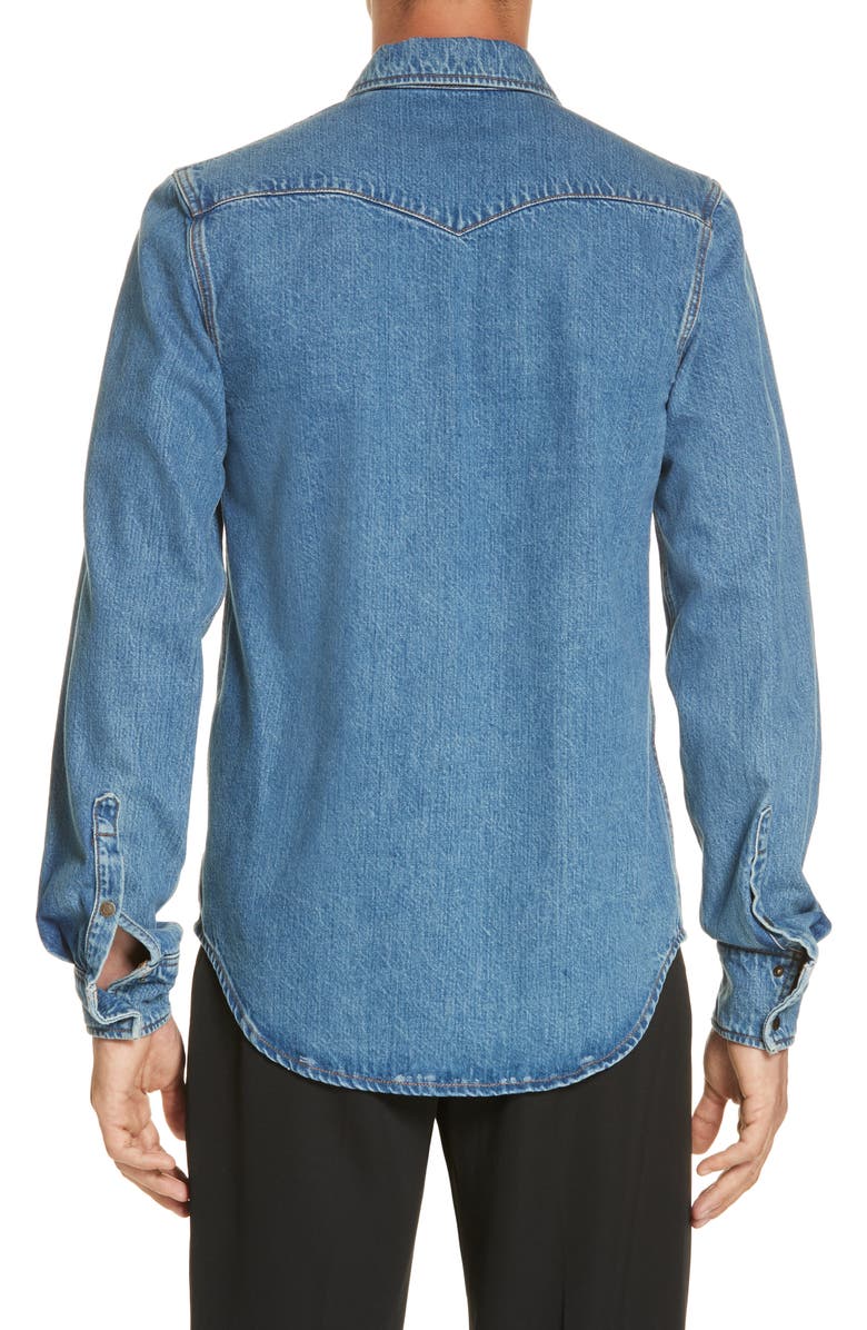 CALVIN KLEIN 205W39NYC Denim Shirt, Alternate, color, 