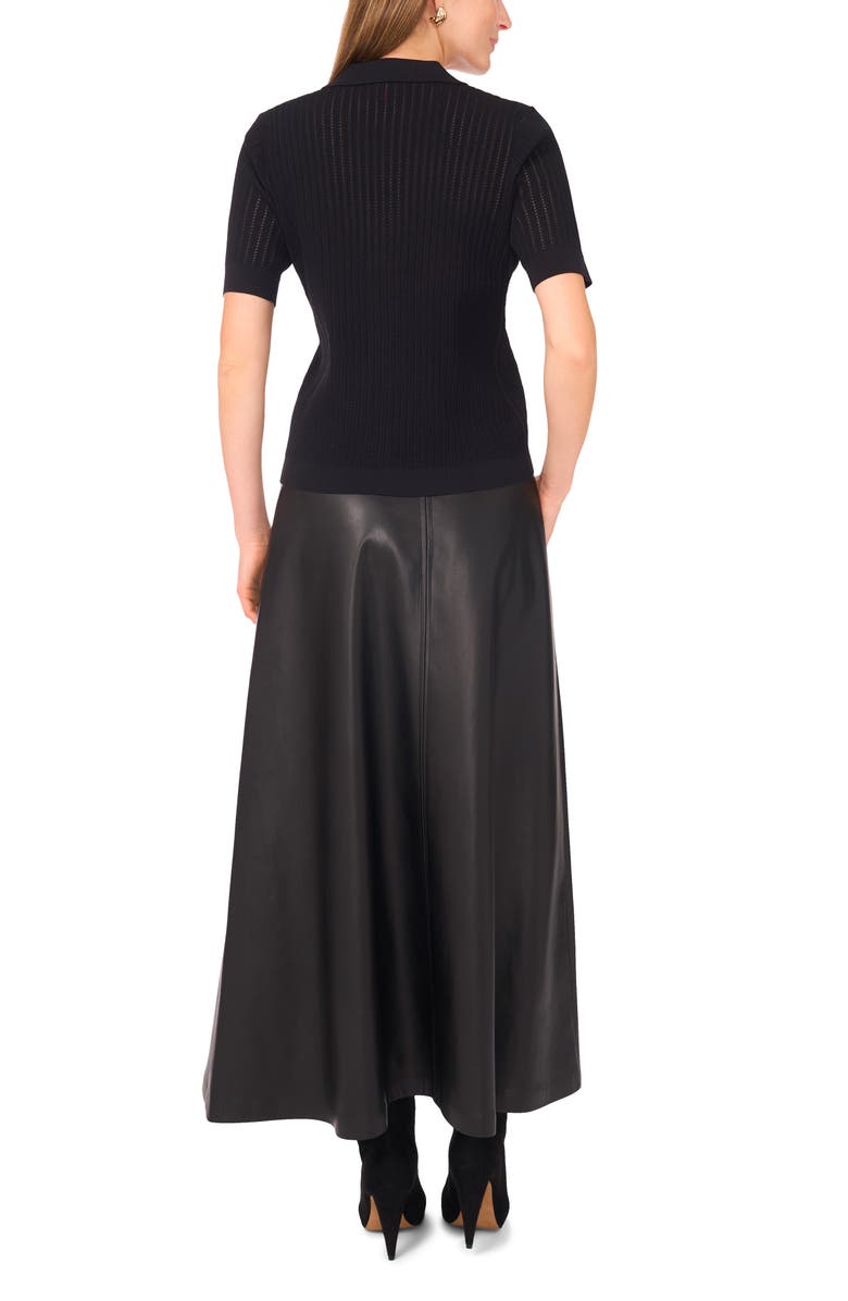 Vince Camuto Pointelle Short Sleeve Sweater, Alternate, color,