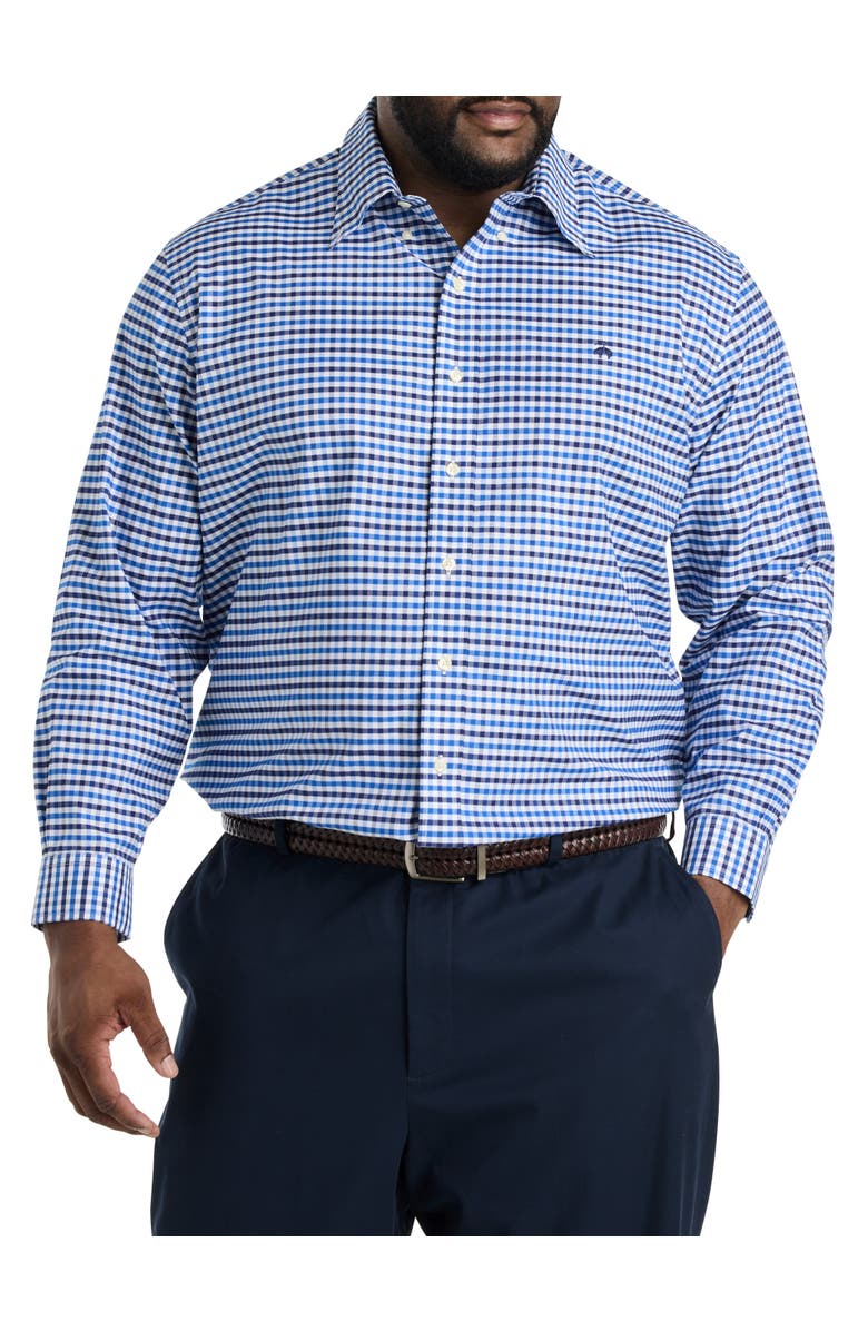 Brooks Brothers Big & Tall Non-Iron Gingham Sport Shirt, Alternate, color, 