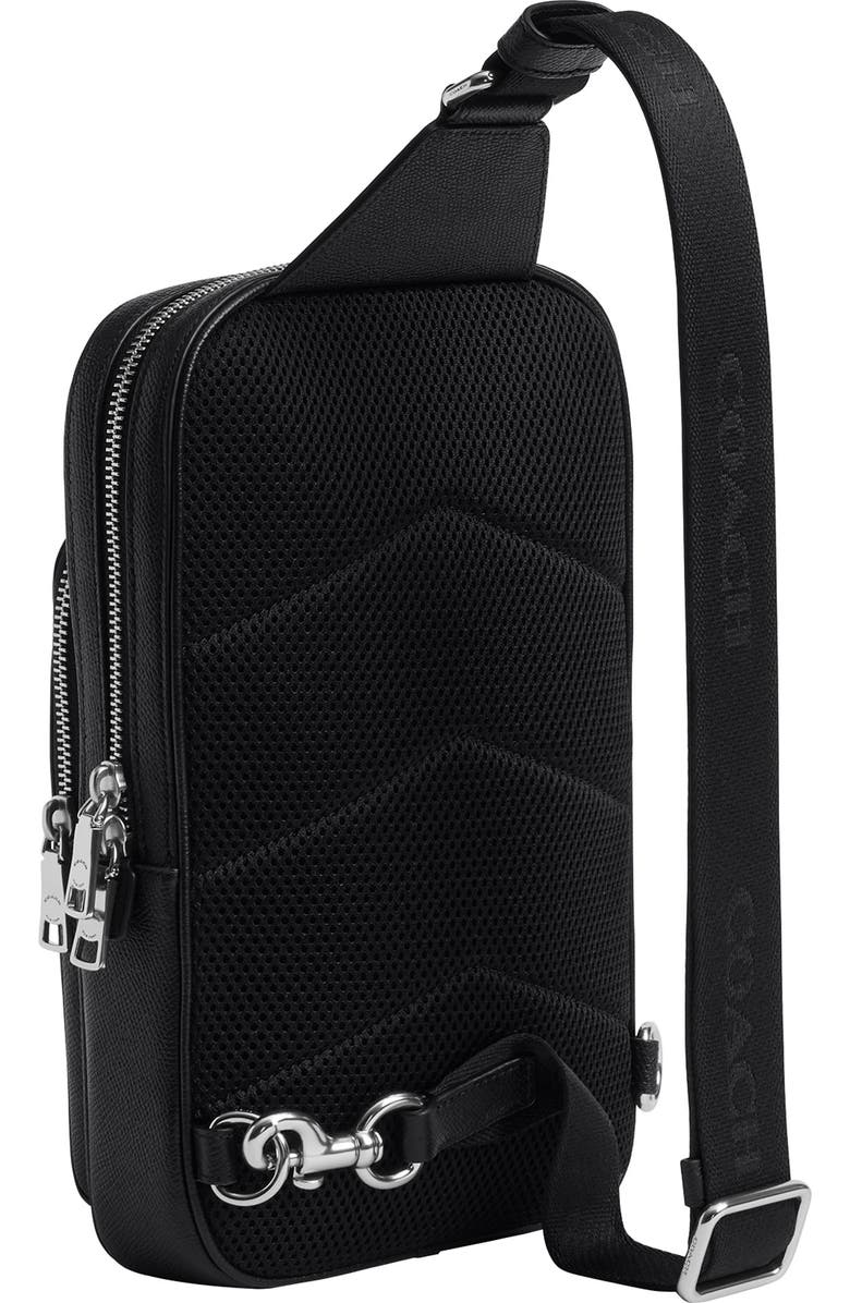COACH Felix Signature Coated Canvas & Leather Sling Bag, Alternate, color, Black Signature