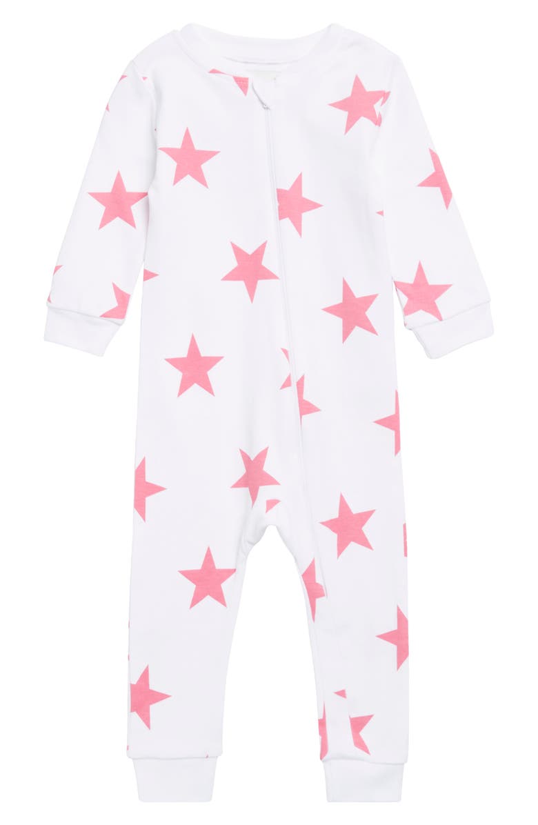SAMMY + NAT Print Fitted One-Piece Pima Cotton Pajamas, Main, color,