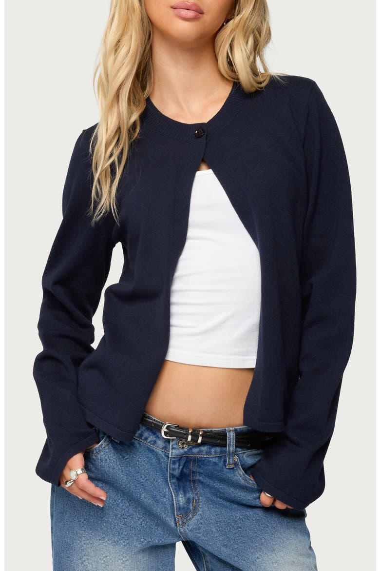 Jenie Split Front Cardigan, Main, color, NAVY